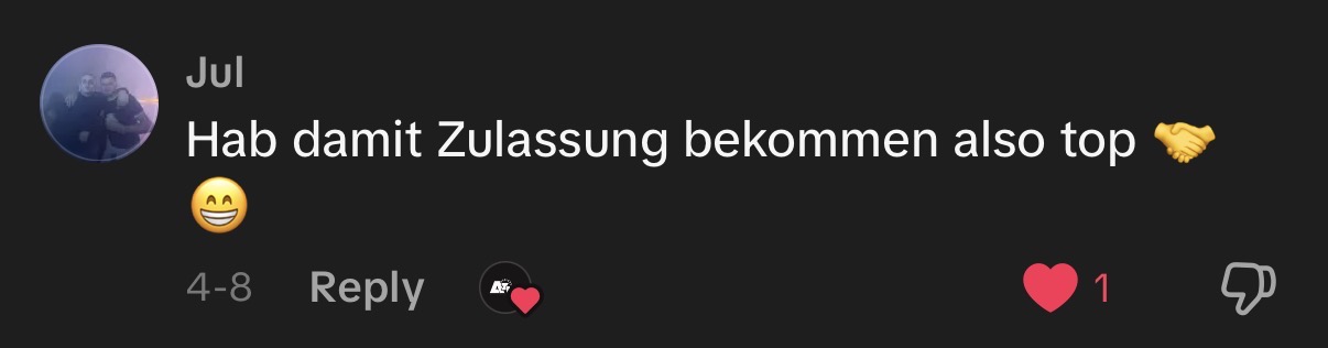 TikTok Kommentar 1